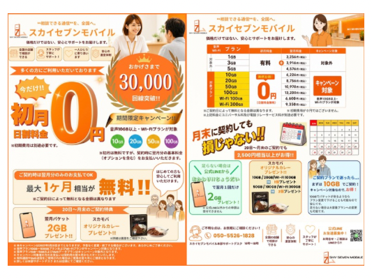 初月ご利用料金&事務手数料０円キャンペーン！